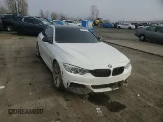 2015 BMW 4 Series 435i with VIN WBA3R1C58FK195761, listed as a Copart auction lot 82604934 with 109,642 mi miles and Salvage Title. Bid and sale history available at carsss.com. Image 10.