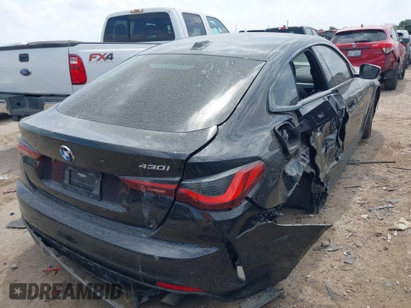 2023 BMW 4 Series 430i with VIN WBA63AV03PFN97570, listed as a IAAI auction lot 42139297 with 43,001 mi miles and . Bid and sale history available at DreamBid. Image 4.