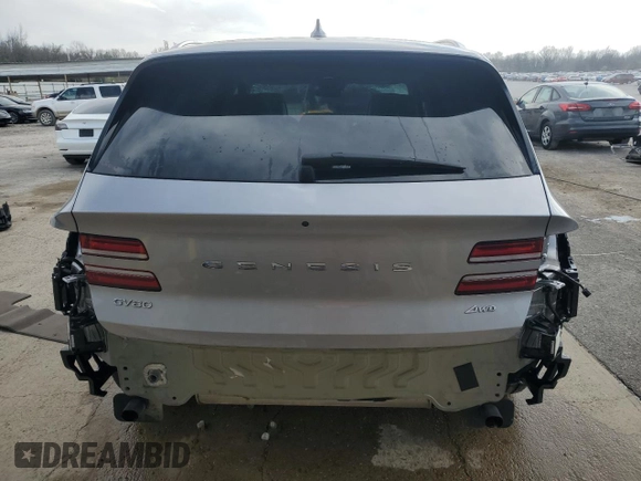 2023 Genesis GV80 with VIN KMUHBDSB4PU127787, listed as a Copart auction lot 48655305 with 42,832 mi miles and Salvage title. Bid and sale history available at DreamBid. Image 6.