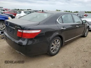 2007 Lexus LS 460 L with VIN JTHGL46F675000248, listed as a Copart auction lot 57568765 with Not provided miles and Salvage title. Bid and sale history available at DreamBid. Image 3.