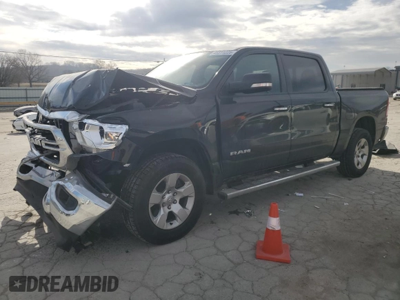 2020 Ram 1500 Big Horn with VIN 1C6RRFFG1LN393543, listed as a Copart auction lot 46511225 with 73,581 mi miles and Salvage Title. Bid and sale history available at carsss.com. Image 1.