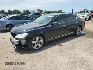 2012 Lexus LS 460 L with VIN JTHGL5EF5C5045506, listed as a Copart auction lot 56993715 with 141,923 mi miles and Salvage title. Bid and sale history available at DreamBid. Image 1.