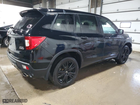 2021 Honda Passport Sport with VIN 5FNYF8H25MB043181, listed as a Copart auction lot 44499625 with 36,911 mi miles and Salvage Title. Bid and sale history available at carsss.com. Image 3.