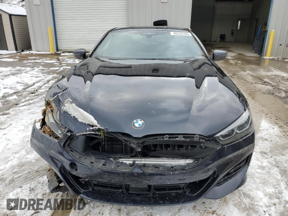 2023 BMW 8 Series 840i with VIN WBAAE4C03PCM06630, listed as a Copart auction lot 46220785 with 0 mi miles and Salvage Title. Bid and sale history available at carsss.com. Image 5.