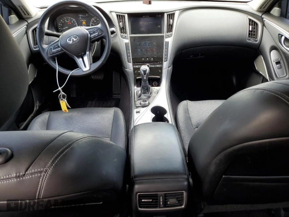 2021 Infiniti Q50 Luxe with VIN JN1EV7BR5MM753035, listed as a Copart auction lot 58970045 with 62,927 mi miles and Salvage title. Bid and sale history available at DreamBid. Image 8.
