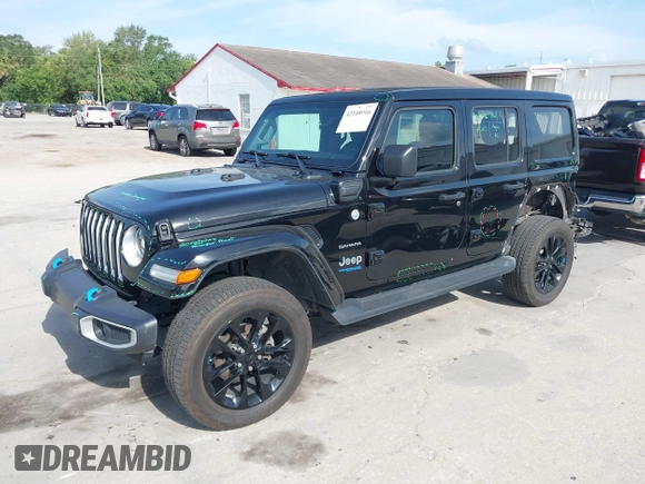 2022 Jeep Wrangler Unlimited Sahara with VIN 1C4JJXP60NW153776, listed as a IAAI auction lot 42108916 with 39,123 mi miles and . Bid and sale history available at DreamBid. Image 2.