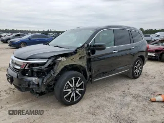 2021 Honda Pilot Touring 8-Passenger with VIN 5FNYF5H96MB000075, listed as a Copart auction lot 88957525 with 53,078 mi miles and Salvage Title. Bid and sale history available at DreamBid. Image 1.