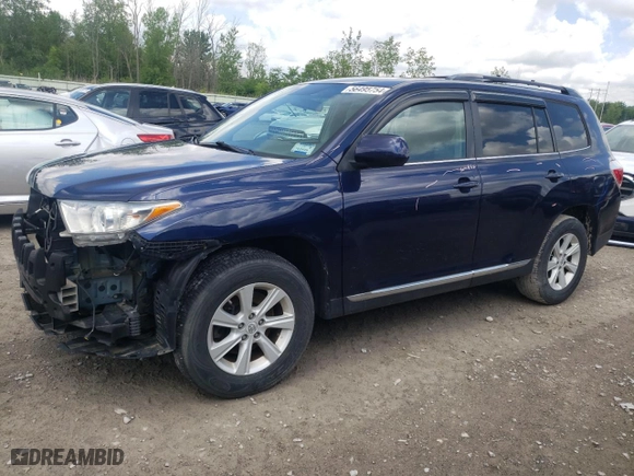 2012 Toyota Highlander with VIN 5TDBK3EHXCS110980, listed as a Copart auction lot 56495754 with 124,197 mi miles and Non Repairable. Bid and sale history available at carsss.com. Image 1.