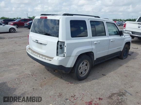 2017 Jeep Patriot Sport with VIN 1C4NJPBA5HD145525, listed as a IAAI auction lot 42096995 with 115,557 mi miles. Bid and sale history available at carsss.com. Image 4.