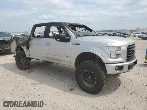 2017 Ford F-150 XL with VIN 1FTEW1CG3HKC81035, listed as a Copart auction lot 53820515 with 0 mi miles and Non Repairable. Bid and sale history available at carsss.com. Image 4.