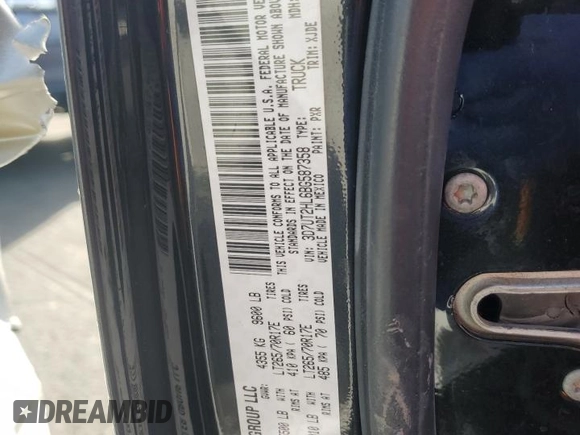 2011 Ram 2500 Laramie Longhorn с VIN 3D7UT2HL6BG587358, выставлен на аукционе Copart как лот 43874195 с пробегом 98 179 миль миль и Списание • Salvage title. История ставок и продаж доступна на DreamBid. Изображение 12.