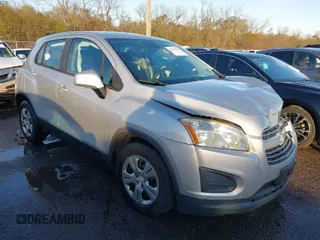 2016 Chevrolet Trax LS with VIN 3GNCJKSB6GL224009, listed as a IAAI auction lot 41312755 with 121,159 mi miles. Bid and sale history available at carsss.com. Image 1.