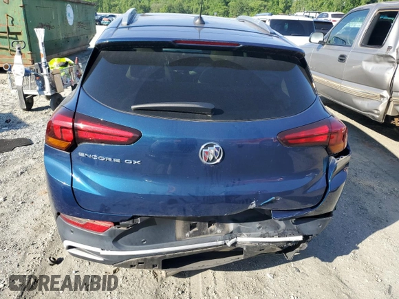 2021 Buick Encore GX Select with VIN KL4MMDS24MB137037, listed as a Copart auction lot 57953375 with 65,867 mi miles and Salvage title. Bid and sale history available at DreamBid. Image 6.