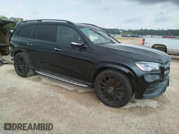 2022 Mercedes-Benz GLS with VIN 4JGFF8GE4NA765606, listed as a Copart auction lot 45724033 with 8,837 mi miles. Bid and sale history available at carsss.com. Image 4.