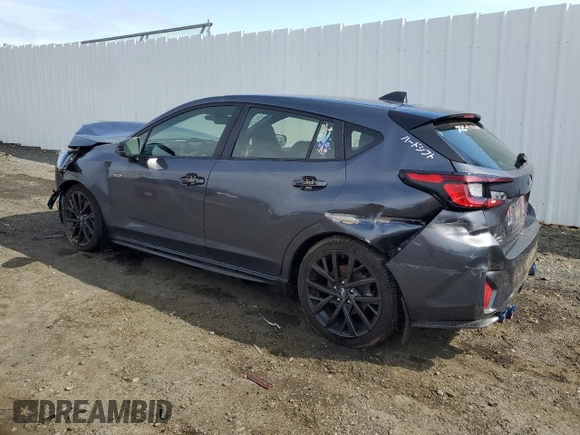 2024 Subaru Impreza RS with VIN JF1GUHJC3R8308648, listed as a Copart auction lot 49891355 with 18,371 mi miles and Salvage Title. Bid and sale history available at carsss.com. Image 2.