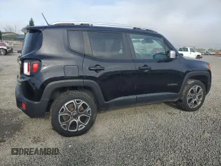 2017 Jeep Renegade Limited with VIN ZACCJBDB9HPE49331, listed as a Copart auction lot 50062075 with 169,533 mi miles and Clean title. Bid and sale history available at DreamBid. Image 3.