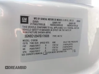 2007 Chevrolet Avalanche 3LT z VIN 3GNEC12047G179026, wystawiony jako IAAI lot #41225020 z przebiegiem 183 482 mil mil oraz . Historia ofert i sprzedaży dostępna na DreamBid. Obrazek 9.