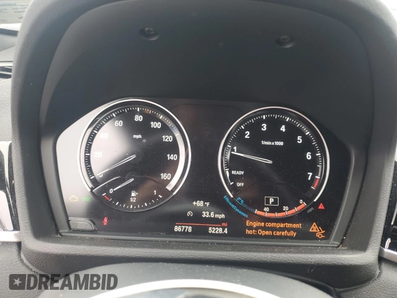 2018 BMW X1 xDrive28i z VIN WBXHT3C30J5L30276, wystawiony jako Copart lot #58903045 z przebiegiem 86 778 mil mil oraz Szkoda całkowita • Salvage title. Historia ofert i sprzedaży dostępna na DreamBid. Obrazek 9.