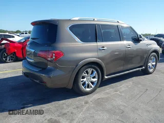 2011 Infiniti QX56 7-passenger with VIN JN8AZ2NE8B9000843, listed as a IAAI auction lot 41836248 with 191,985 mi miles and . Bid and sale history available at DreamBid. Image 4.