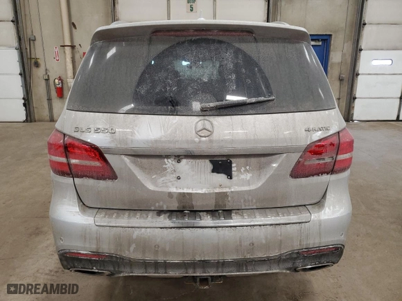 2017 Mercedes-Benz GLS with VIN 4JGDF7DE5HA799113, listed as a Copart auction lot 43939175 with 91,515 mi miles and Salvage Title. Bid and sale history available at carsss.com. Image 6.