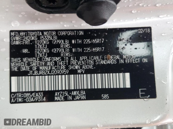2018 Lexus NX 300h с VIN JTJBJRBZXJ2090959, выставлен на аукционе Copart как лот 45409485 с пробегом 121 183 миль миль и Списание • Salvage title. История ставок и продаж доступна на DreamBid. Изображение 13.