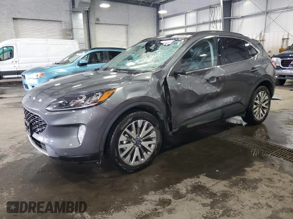 2022 Ford Escape Titanium with VIN 1FMCU9J91NUB38368, listed as a Copart auction lot 57089435 with 39,743 mi miles and Salvage title. Bid and sale history available at DreamBid. Image 1.
