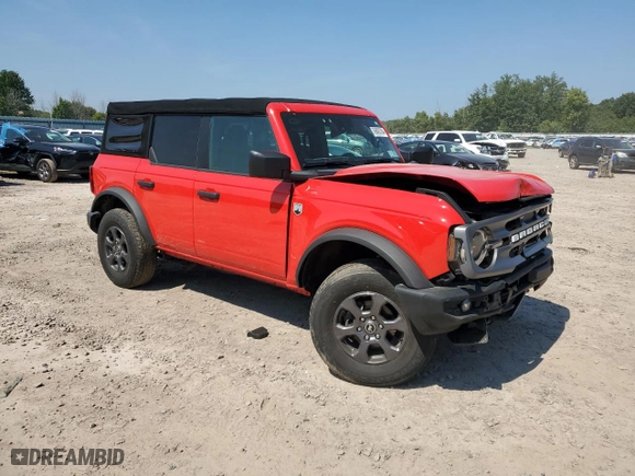 2021 Ford Bronco with VIN 1FMDE5BHXMLA82189, listed as a Copart auction lot 68893784 with 47,142 mi miles and Non Repairable. Bid and sale history available at carsss.com. Image 4.