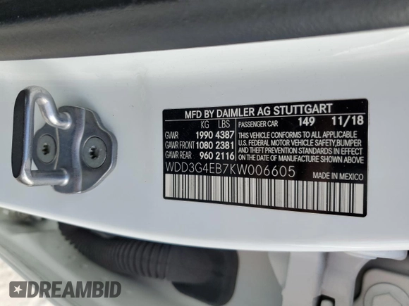 2019 Mercedes-Benz A 220 with VIN WDD3G4EB7KW006605, listed as a Copart auction lot 77336554 with 100,834 mi miles and Salvage Title. Bid and sale history available at DreamBid. Image 13.