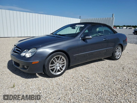 2009 Mercedes-Benz CLK 350 with VIN WDBTK56G69T104768, listed as a Copart auction lot 63009615 with 68,060 mi miles and Clean title. Bid and sale history available at DreamBid. Image 1.