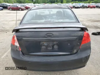 2007 Kia Spectra EX with VIN KNAFE121875480760, listed as a Copart auction lot 57408814 with 0 mi miles and Salvage Title. Bid and sale history available at carsss.com. Image 6.