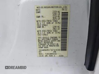 2012 Nissan Xterra X with VIN 5N1AN0NU9CC521430, listed as a IAAI auction lot 41076321 with 140,351 mi miles and . Bid and sale history available at DreamBid. Image 9.