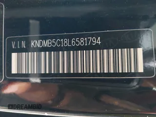 2020 Kia Sedona EX with VIN KNDMB5C18L6581794, listed as a IAAI auction lot 41767614 with 131,009 mi miles. Bid and sale history available at carsss.com. Image 9.
