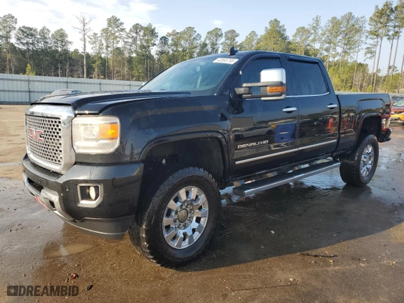 2015 GMC Sierra 2500HD available WiFi Denali with VIN 1GT120E89FF667555, listed as a Copart auction lot 43565795 with NaN miles and Salvage Title. Bid and sale history available at carsss.com. Image 1.