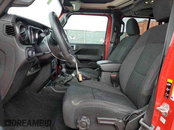 2022 Jeep Wrangler Unlimited Sport S with VIN 1C4HJXDG5NW200568, listed as a Copart auction lot 84410364 with 27,481 mi miles and Salvage Title. Bid and sale history available at carsss.com. Image 7.