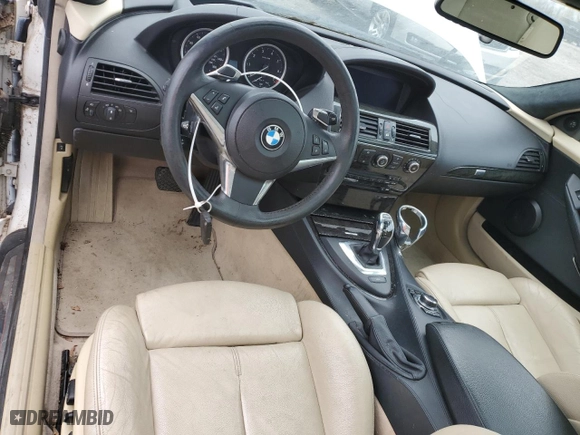 2009 BMW 6 Series 650i with VIN WBAEA53559CV92222, listed as a Copart auction lot 51068655 with 0 mi miles and Clean Title. Bid and sale history available at carsss.com. Image 8.