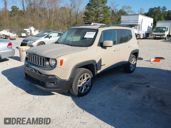 2015 Jeep Renegade Latitude with VIN ZACCJBBT0FPB67030, listed as a IAAI auction lot 41866195 with 120,618 mi miles. Bid and sale history available at carsss.com. Image 17.