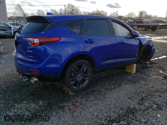 2022 Acura RDX w/A-Spec Package with VIN 5J8TC2H65NL015304, listed as a Copart auction lot 42977145 with Not Provided miles and Salvage Title. Bid and sale history available at carsss.com. Image 3.