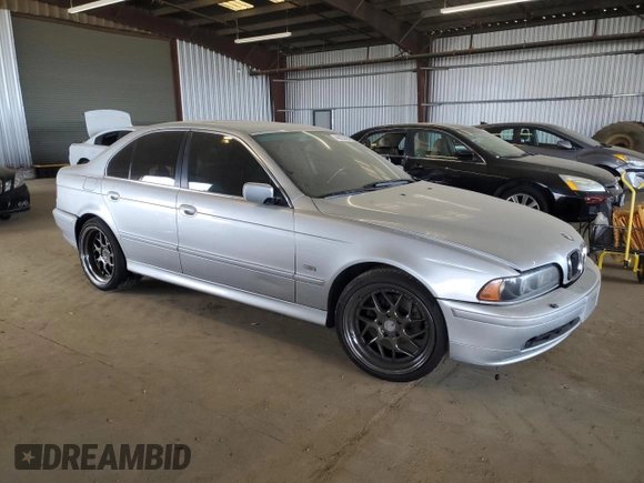 2001 BMW 5 Series 525iA with VIN WBADT43451GF55680, listed as a Copart auction lot 48023455 with 164,187 mi miles and Salvage Title. Bid and sale history available at carsss.com. Image 4.