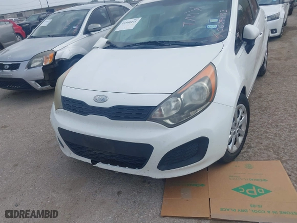 2012 Kia Rio LX with VIN KNADM5A37C6094193, listed as a IAAI auction lot 41940411 with 166,626 mi miles. Bid and sale history available at carsss.com. Image 6.