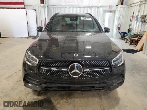 2022 Mercedes-Benz GLC 300 with VIN W1N0G8EB4NV374506, listed as a Copart auction lot 54725765 with 52,518 mi miles and Salvage Title. Bid and sale history available at DreamBid. Image 5.