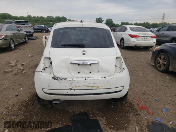 2015 FIAT 500 Pop with VIN 3C3CFFAR7FT569875, listed as a Copart auction lot 58040645 with 94,984 mi miles and Salvage title. Bid and sale history available at DreamBid. Image 6.