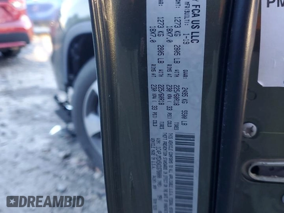 2019 Jeep Cherokee Limited with VIN 1C4PJMDX5KD378000, listed as a Copart auction lot 82141464 with 48,035 mi miles and Salvage Title. Bid and sale history available at DreamBid. Image 13.
