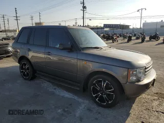 2005 Land Rover Range Rover with VIN SALMF11405A195650, listed as a Copart auction lot 76313284 with 169,966 mi miles and Salvage title. Bid and sale history available at DreamBid. Image 4.