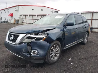 2013 Nissan Pathfinder SV with VIN 5N1AR2MMXDC681044, listed as a IAAI auction lot 41794481 with 181,915 mi miles. Bid and sale history available at carsss.com. Image 2.