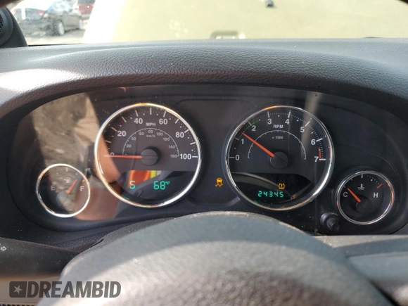 2013 Jeep Wrangler Sport with VIN 1C4AJWAG3DL569588, listed as a Copart auction lot 55826505 with 24,345 mi miles and Salvage title. Bid and sale history available at DreamBid. Image 9.