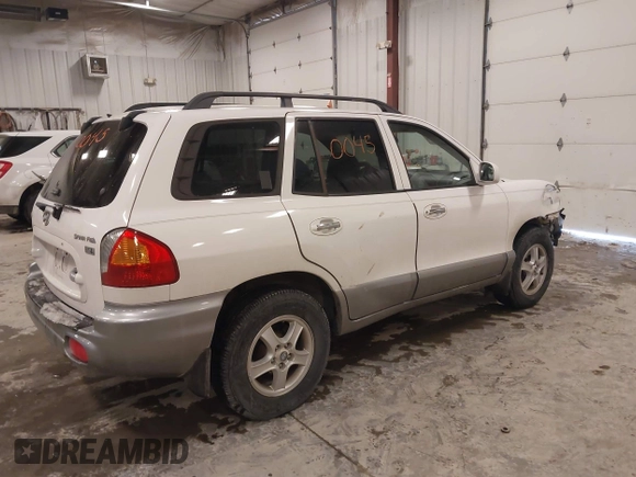 2003 Hyundai Santa Fe GLS with VIN KM8SC13E83U533400, listed as a IAAI auction lot 41610045 with 98,196 mi miles. Bid and sale history available at carsss.com. Image 4.