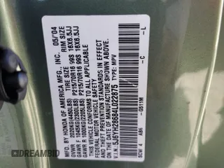 2004 Honda Element EX with VIN 5J6YH28684L022875, listed as a Copart auction lot 56908245 with 246,526 mi miles and Salvage title. Bid and sale history available at DreamBid. Image 13.