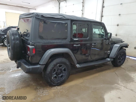 2019 Jeep Wrangler Unlimited Sport S with VIN 1C4HJXDG3KW661084, listed as a Copart auction lot 48024325 with 62,914 mi miles and Clean Title. Bid and sale history available at carsss.com. Image 3.