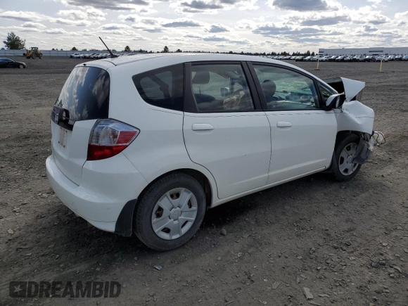 2013 Honda Fit with VIN JHMGE8H36DC045590, listed as a Copart auction lot 52617145 with 0 mi miles and Salvage Title. Bid and sale history available at carsss.com. Image 3.