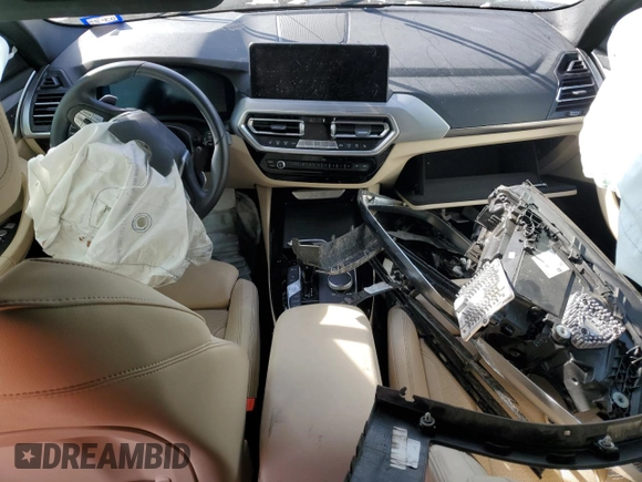 2022 BMW X3 xDrive30i with VIN 5UX53DP07N9M13593, listed as a Copart auction lot 82590314 with Not Provided miles and Salvage Title. Bid and sale history available at DreamBid. Image 8.